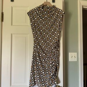 Anthropologie Dress in cool geometric pattern, sz medium. New with tags